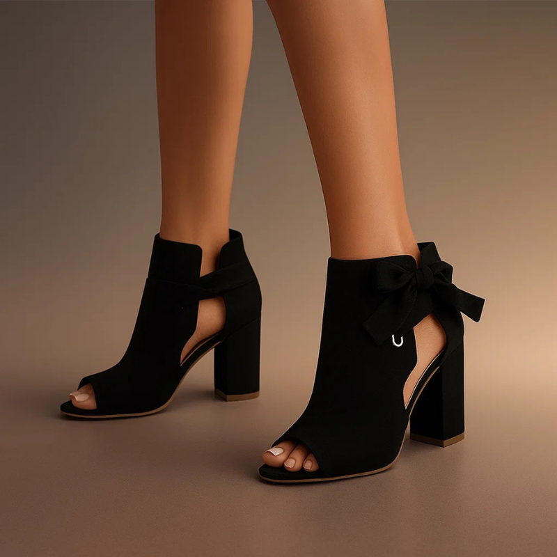 Marcella | Elegant Ankle Bow Heels