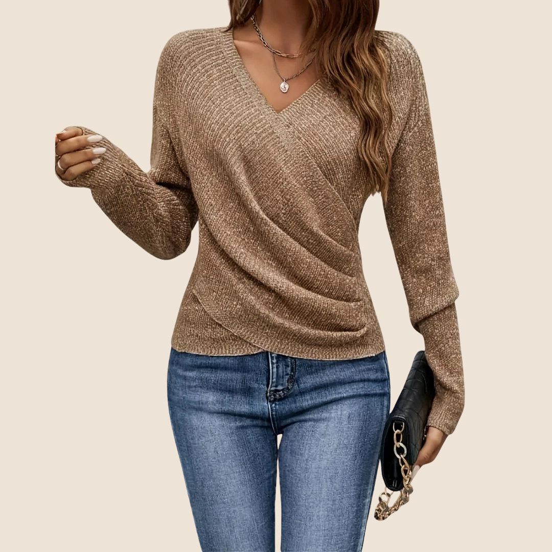 Lina | Luxe V-Neck Wrap Top