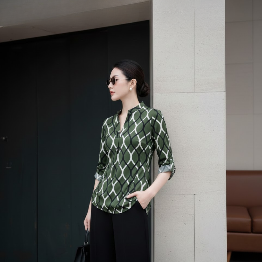 Noor | Modern Graphic Blouse