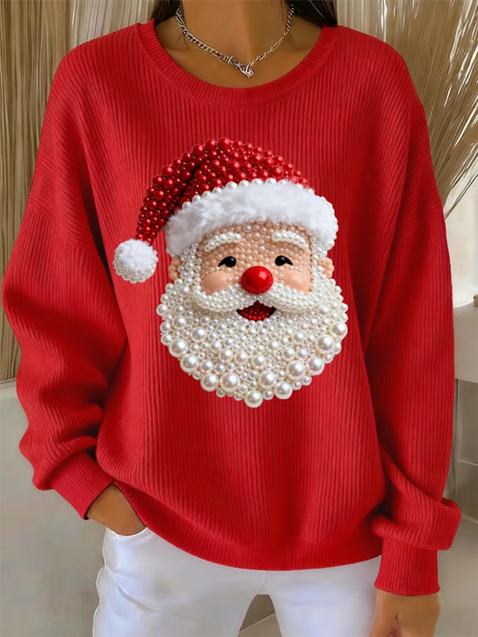 Sonia | Beaded Santa Sweater