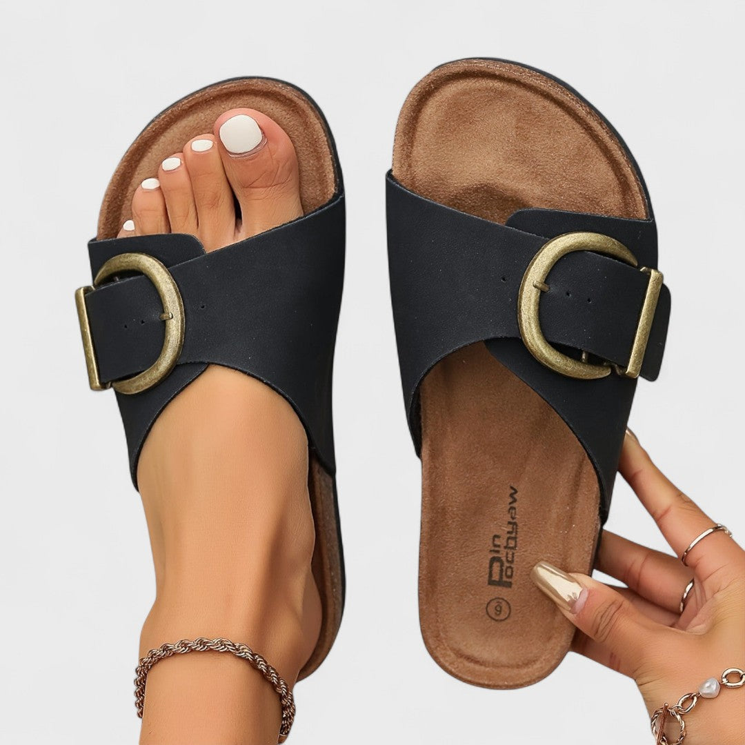Olivia | Elegant PU Slide Sandals