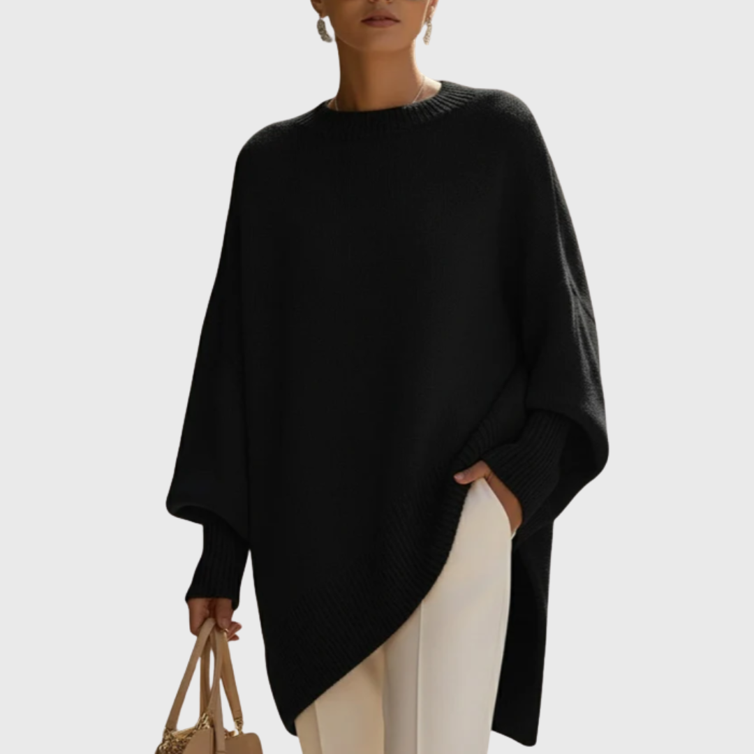 LIVIA™ – Oversized Poncho Sweater