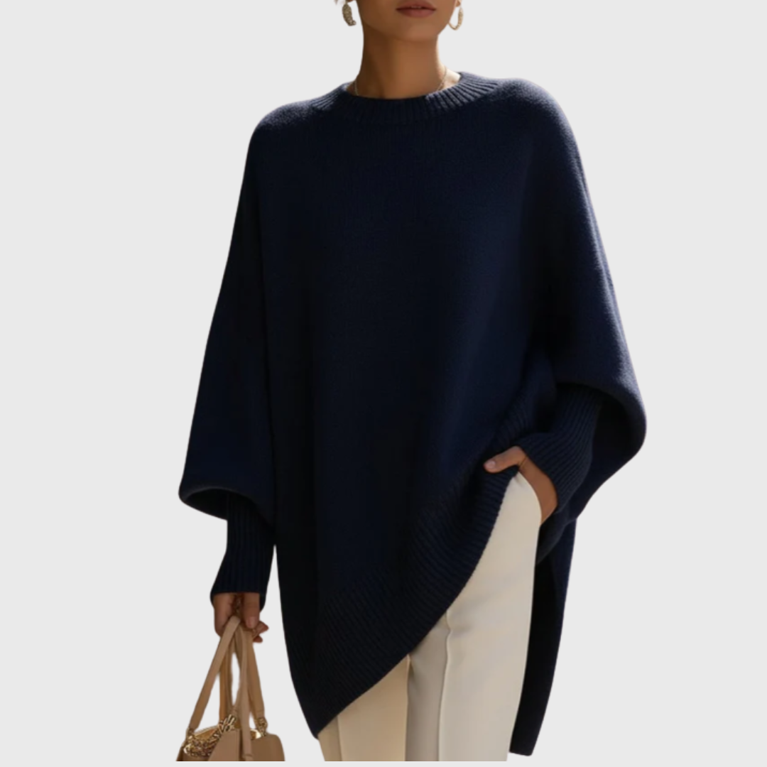 LIVIA™ – Oversized Poncho Sweater