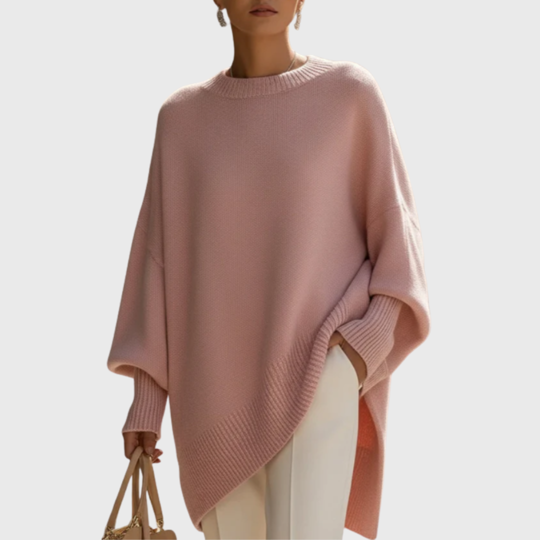 LIVIA™ – Oversized Poncho Sweater