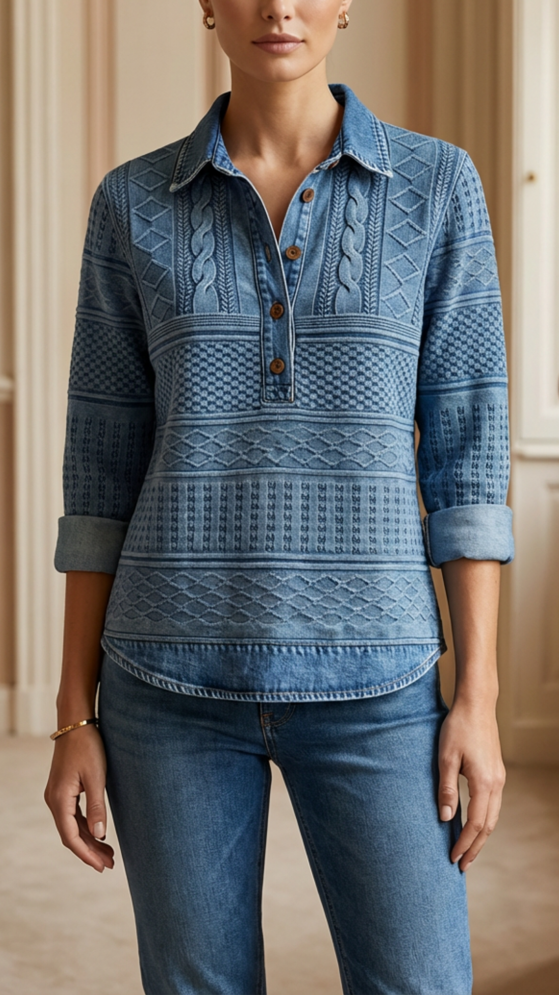 Freya | Dressy Vintage Printed Blouse