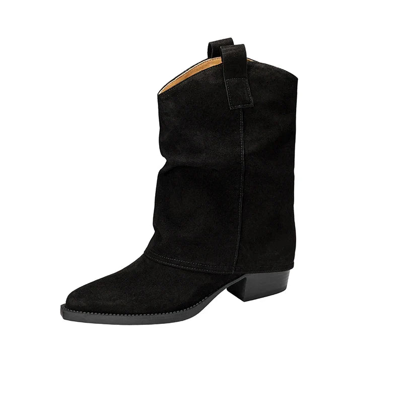 Audrey | Vintage Look Suede Boots