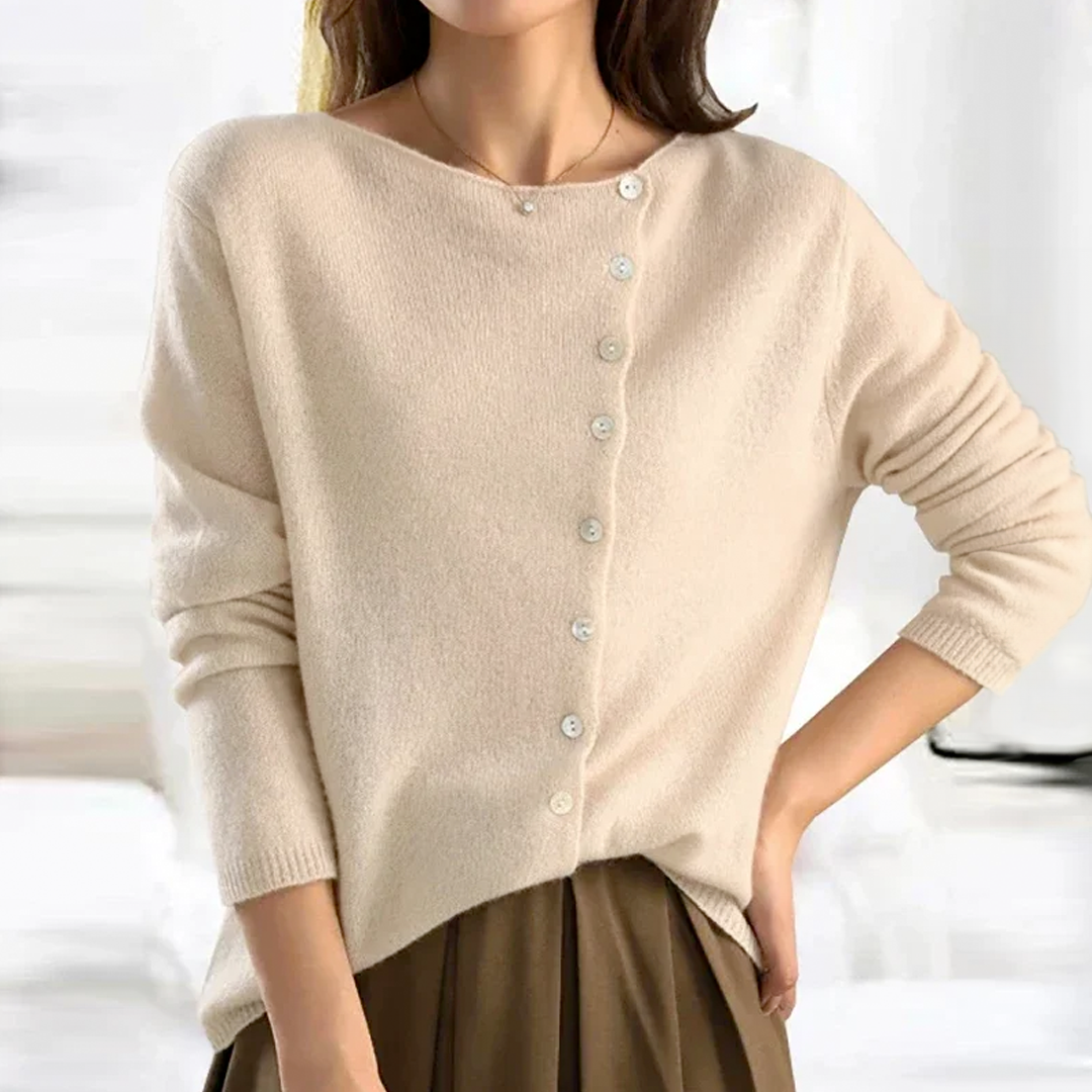 Camille | Elegant Side-Closure Cardigan