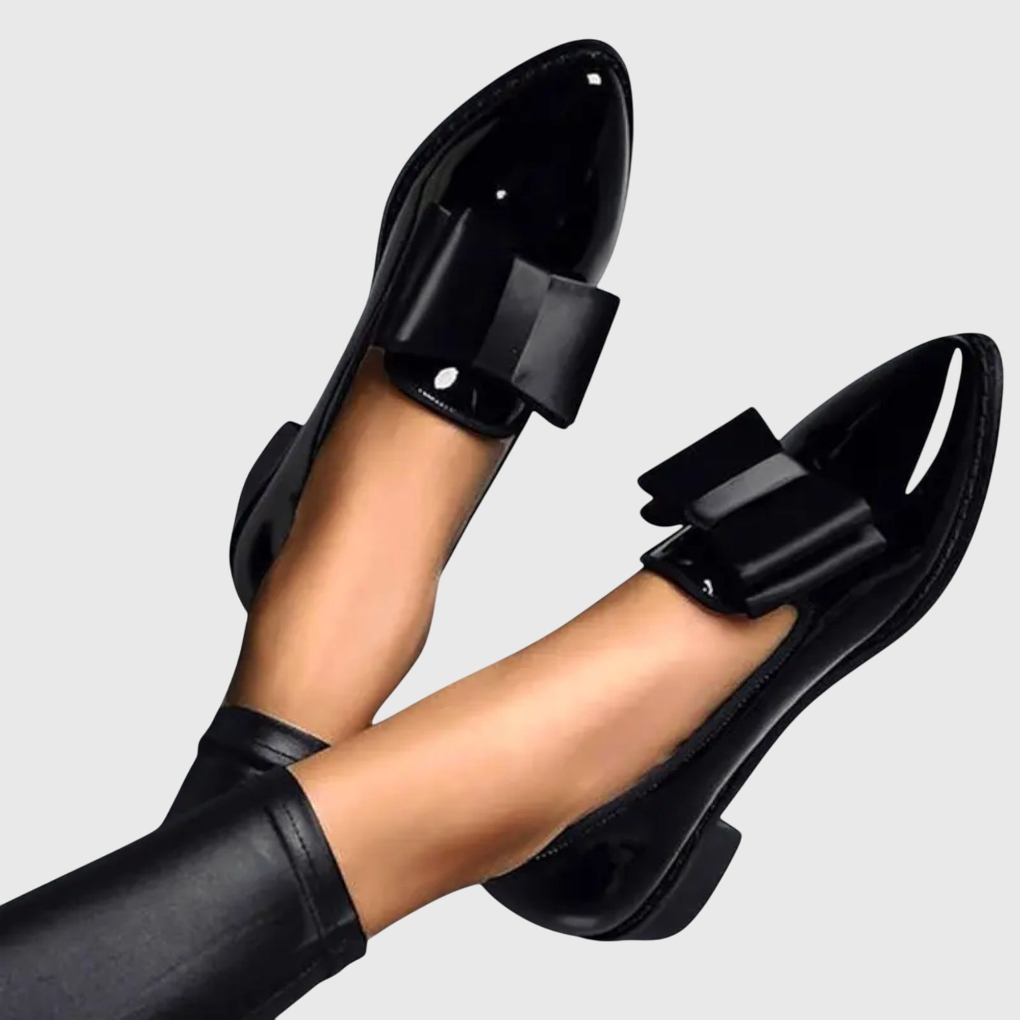 Stella | Patent Loafers with Bow