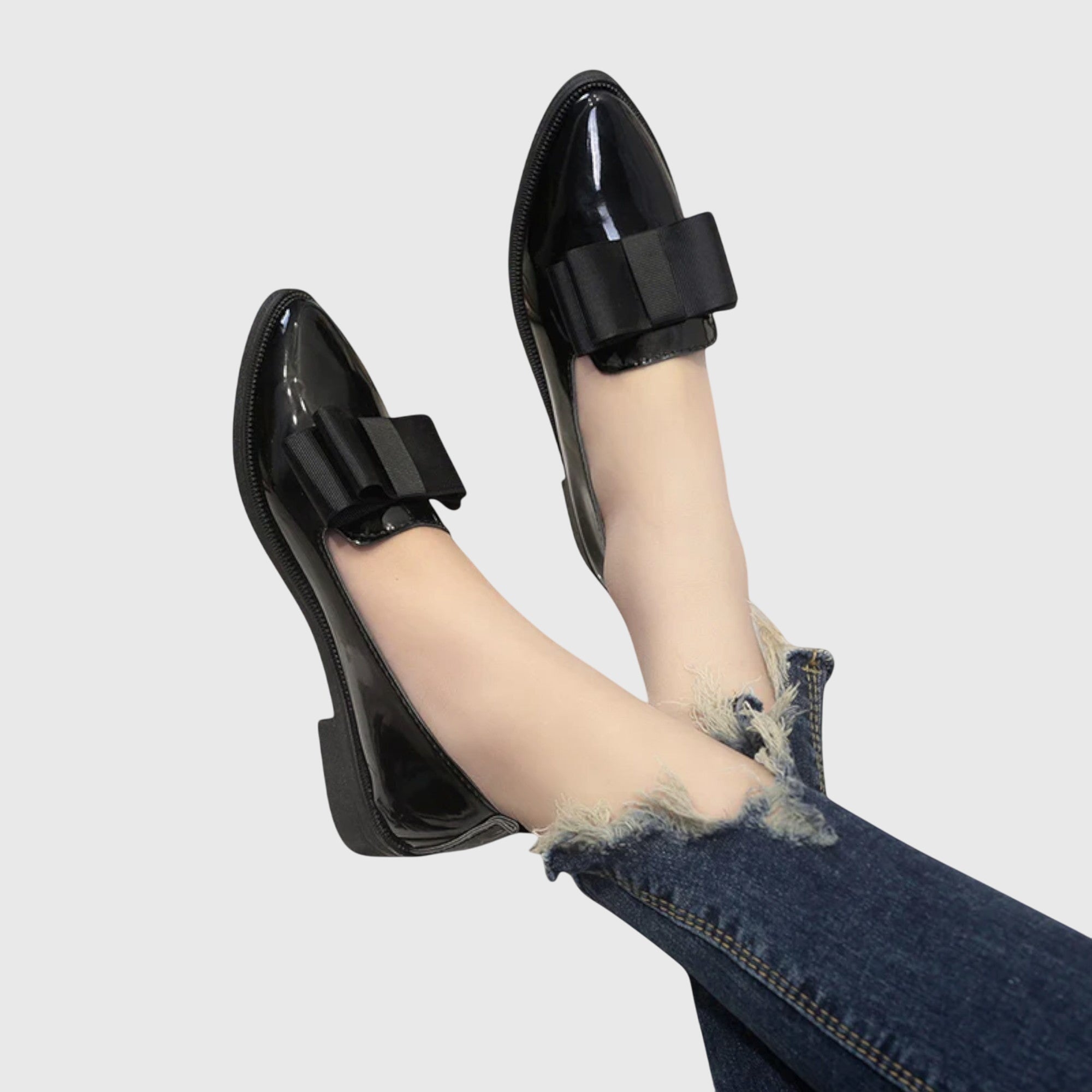 Stella | Patent Loafers with Bow