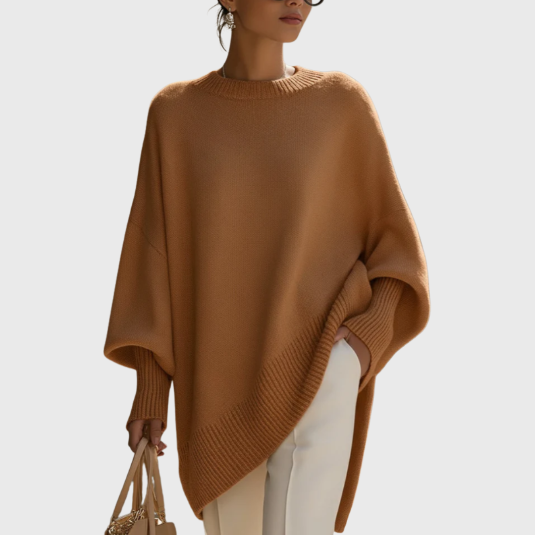 LIVIA™ – Oversized Poncho Sweater