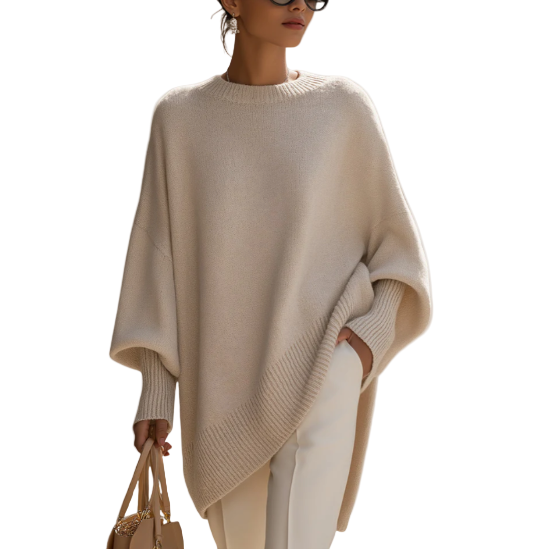 LIVIA™ – Oversized Poncho Sweater