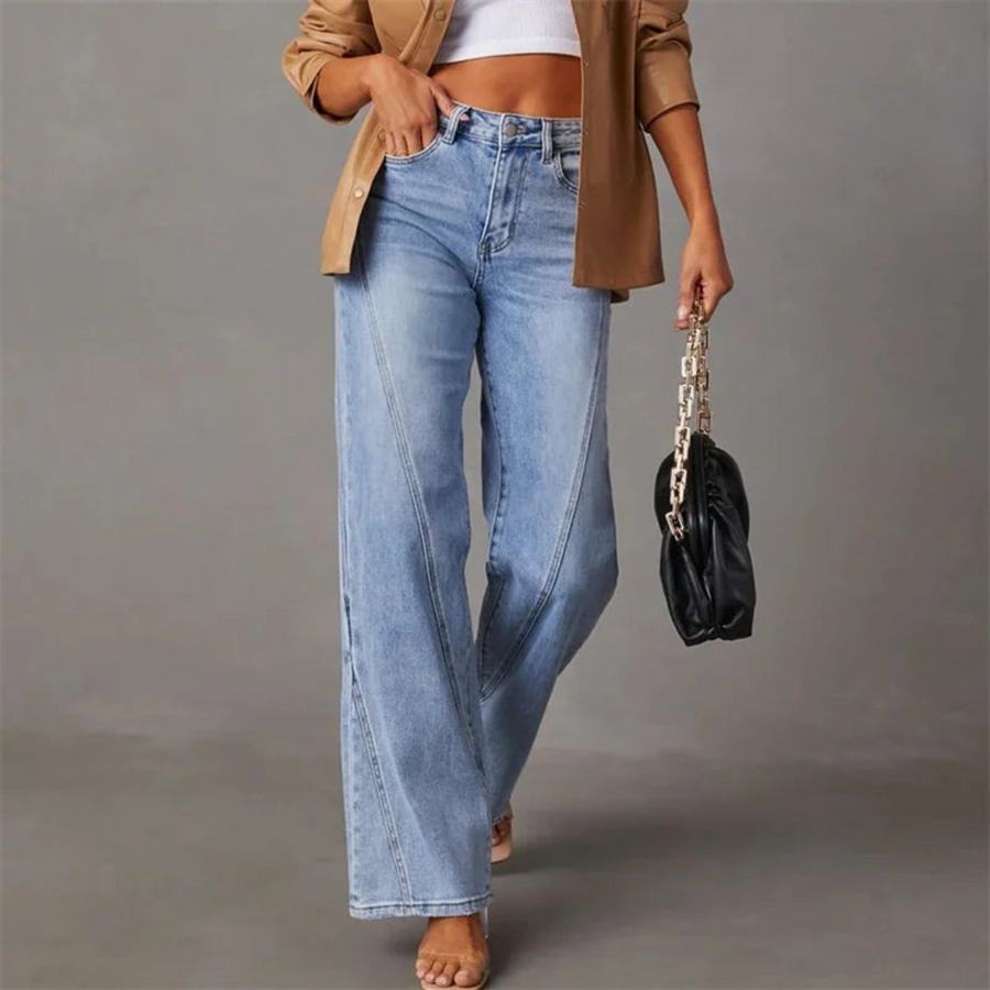 Olivia - High Waisted Wide Leg Jeans