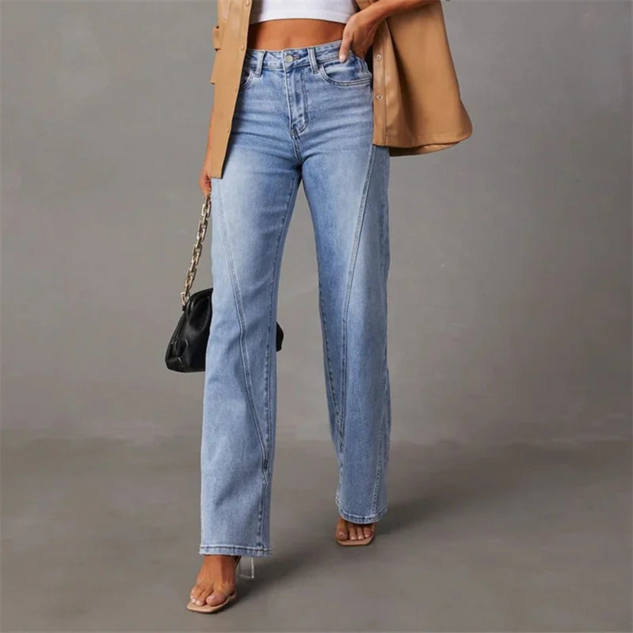 Olivia - High Waisted Wide Leg Jeans