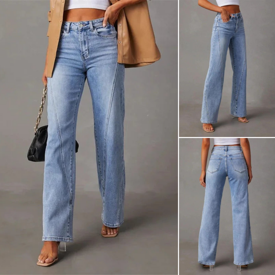 Olivia - High Waisted Wide Leg Jeans