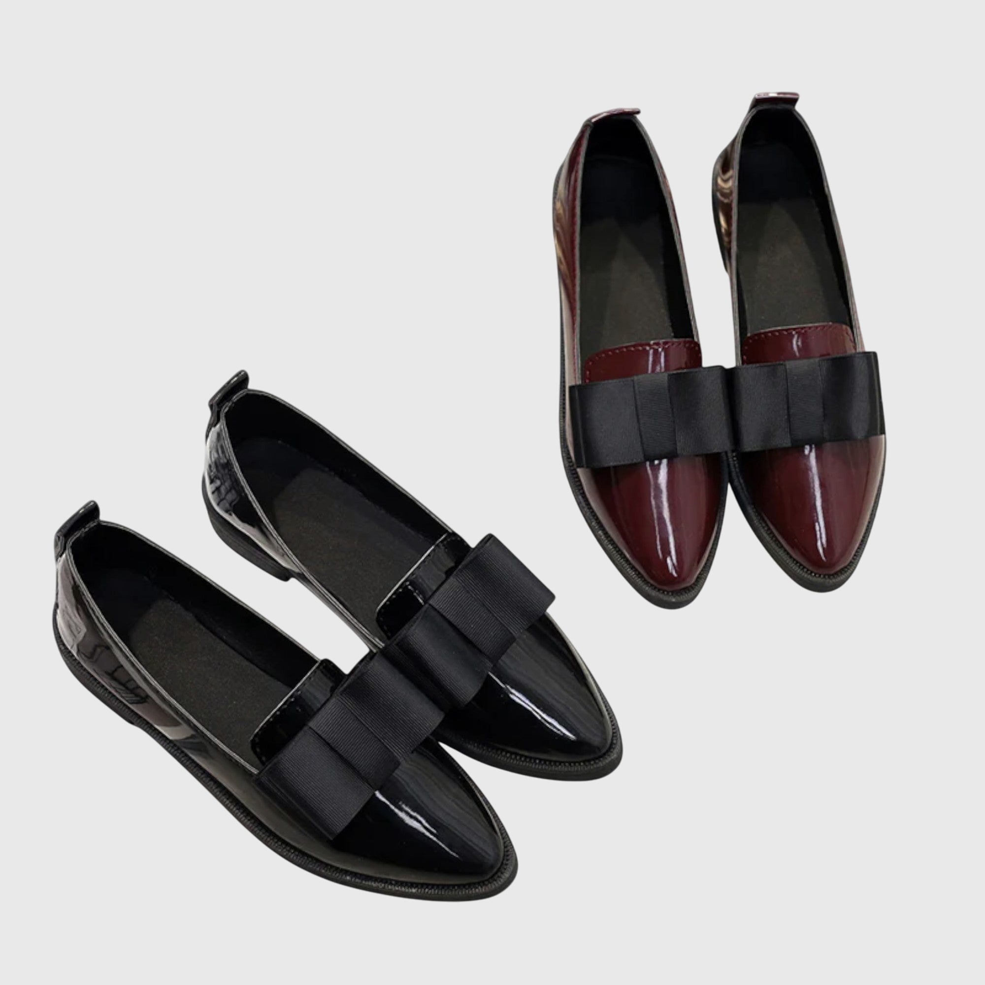 Stella | Patent Loafers with Bow