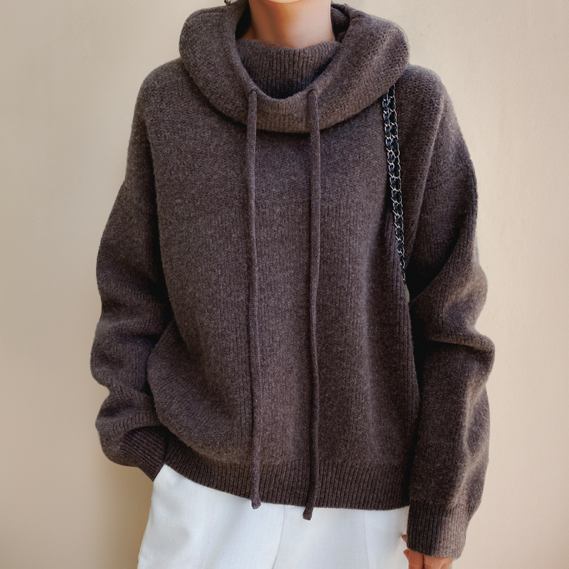 Eva | Drawstring Knit Sweater