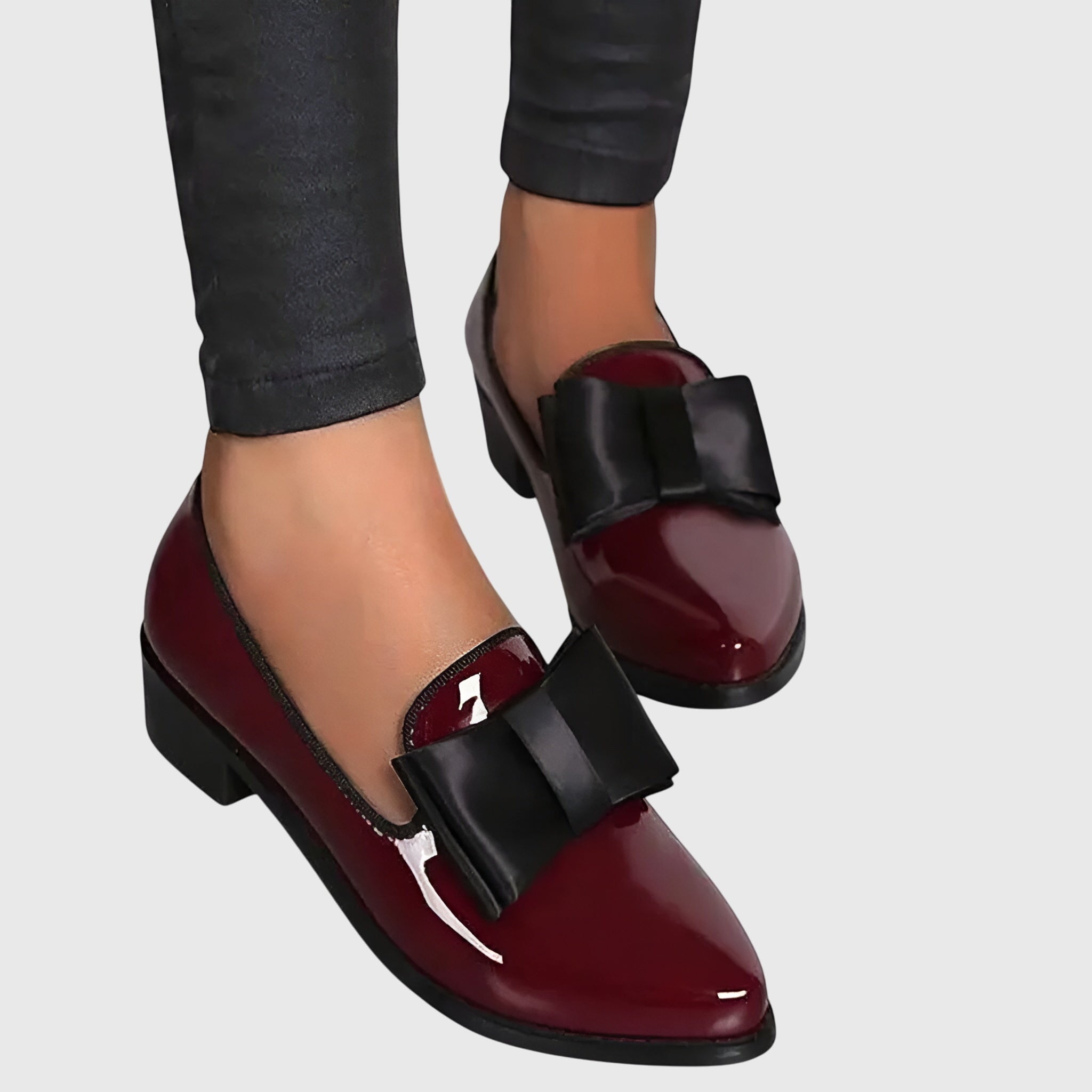 Stella | Patent Loafers with Bow