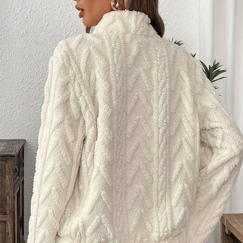 Livia | Half-Zip Fleece Pocket Sweater